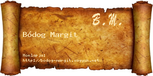 Bódog Margit névjegykártya